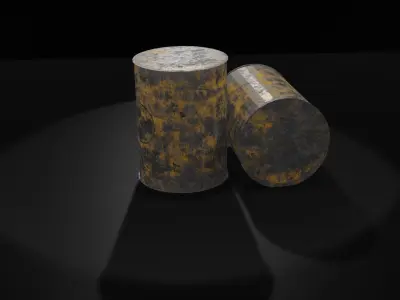 Radioactive Waste barrel Free low-poly 3D model
