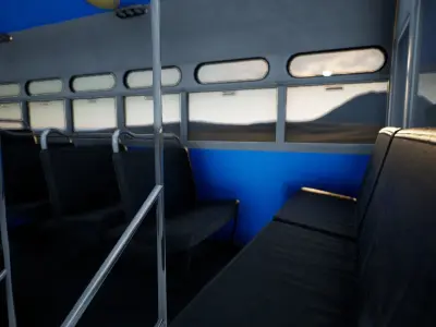 ZIS 155 - Old Russian City Bus with Painter Files Low-poly 3D model
