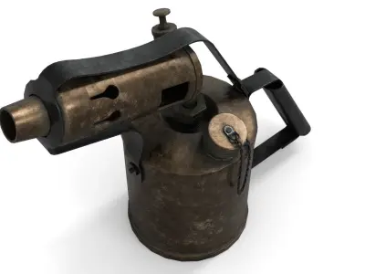 Blowtorch 2 old gas can Low-poly 3D model