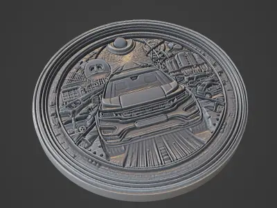 Car Pendant Medallion 3D print model 78