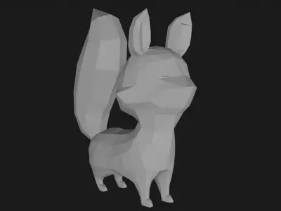 Low-poly Little Foxy 3D model