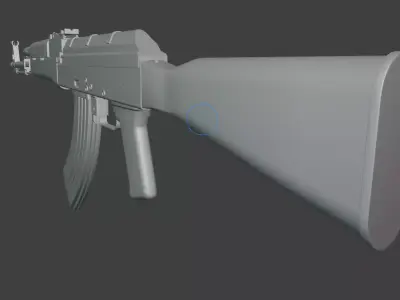 Ak47 low-poly Model for games  Low-poly 3D model