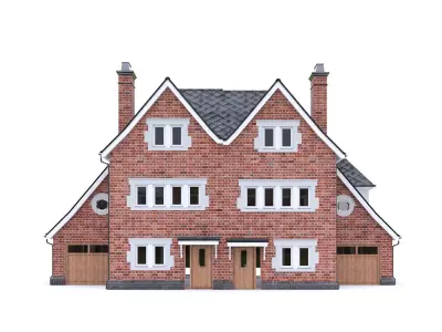 English Brick House 13 Low-poly 3D model