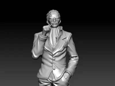 Senor Pink fanart - One piece - 3d model - Split part 3D print model