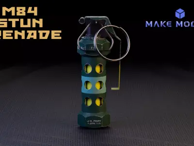 M84 Stun Grenade Low-poly 3D model