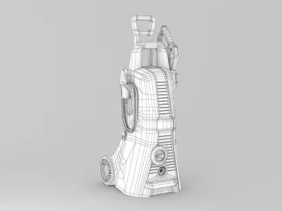 Low poly pressure washer Low-poly 3D model
