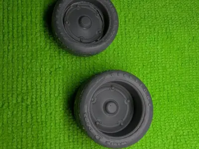 1-25th Del Mar style rims and with what if tires 3D print model