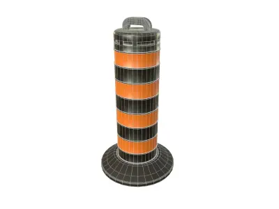 Traffic Barrel 2 Low-poly 3D model