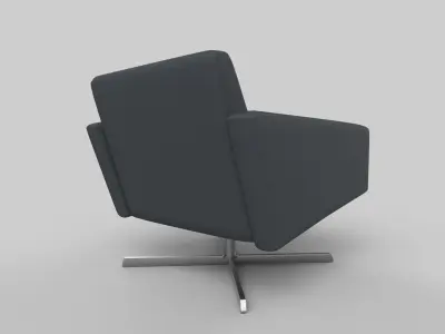single sofa Low-poly 3D model