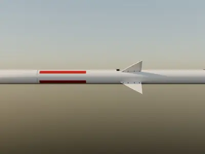 PL-12 Air to Air Missile Low-poly 3D model