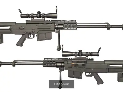 sniper rifles 3D Model Pack