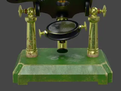 Antique microscope 3D model