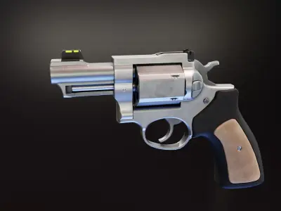 Ruger GP100 Pack Low-poly 3D model