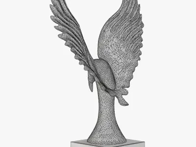 Figurine Gold Eagle Wing 3D model
