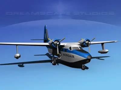 Grumman G-73 Mallard Nordair 3D model