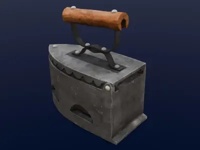 Iron Box 3D Model  Low-poly 3D model