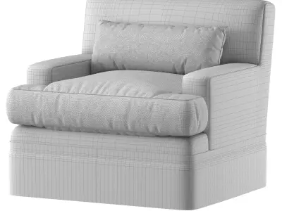 baker furniture yves armchair 3D model