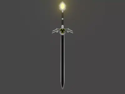 Fantasy sword Free low-poly 3D model shop