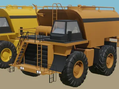 Open Pit Water Truck 3D model