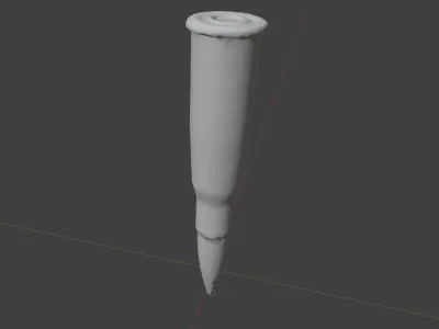 rifle bullet Low-poly 3D model