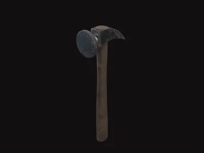 Medieval Hammer V02 Low-poly 3D model