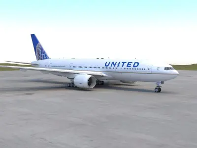 B 777-200 3D model