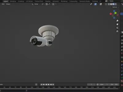CCTV camera Free low-poly 3D model