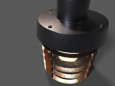 industrial ceiling lamp Low-poly 3D model purchase