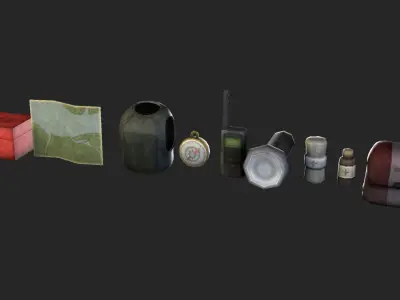 SURVIVAL PACK Low-poly 3D model