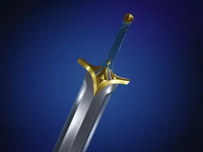 BF Sword -Game-Ready- Low-poly 3D model