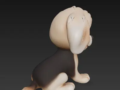 Dog Realistic 3D Model Basic - Low Poly Realistic Low-poly 3D model buy