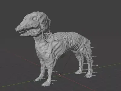 Two Face Dog 3D model