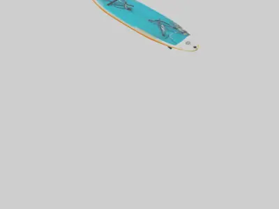 Paddleboard model Low-poly 3D model