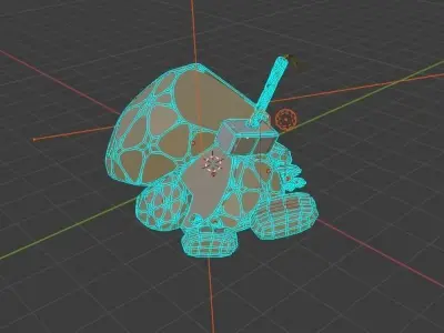 Hummer rock with hammer Free 3D model