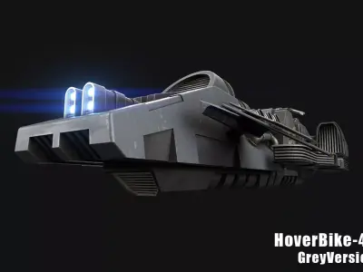 HoverBike Version 4 Low-poly 3D model