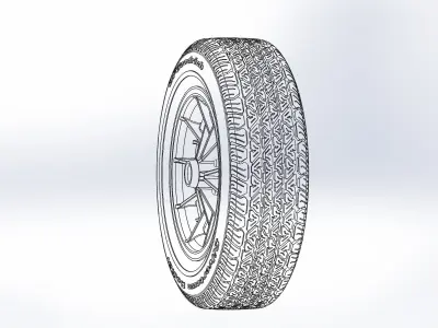 Custom wheels Kelsey-Hayes Stripper for scale model 3D print model