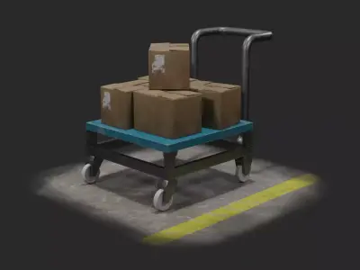 Goods Delivery Low-poly 3D model