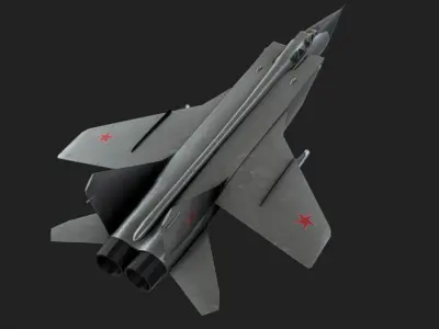 MIG-31 Low-poly 3D model