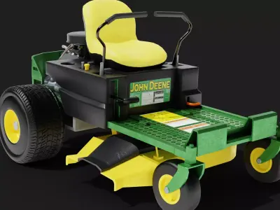 High Poly Riding Lawnmower 3D model