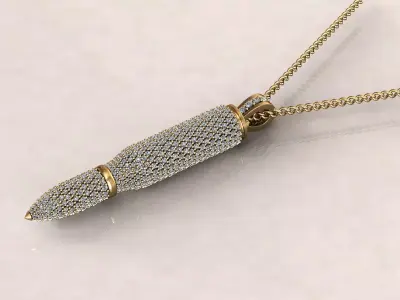 Bullet pendant 38 3D print model