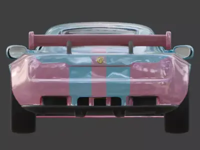 Modern Racing Go Kart 3D Model v01 Low-poly 3D model