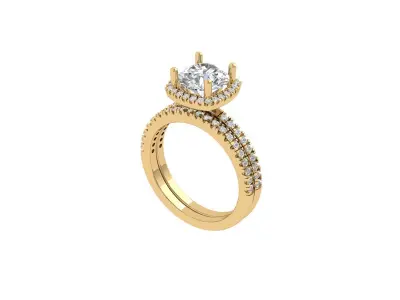Engagement-ring 3D print model 6