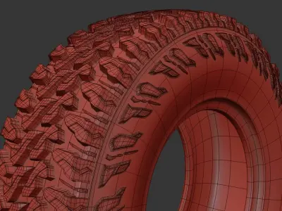 Yokohama Geolander MT G003 Offroad Tire 3D model