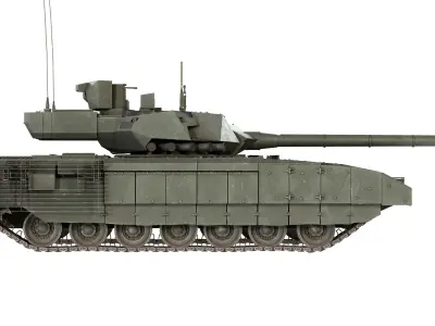 T14 Armata Russian MBT Low-poly 3D model