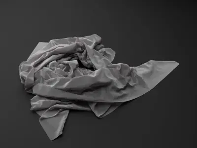 Cloth animation Low-poly 3D model