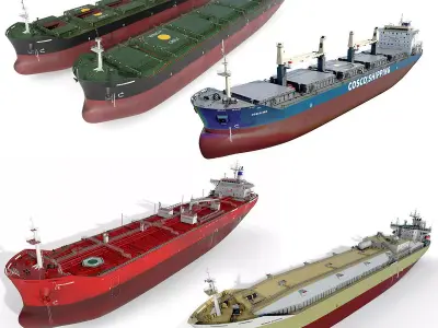 Ships collection 02 hquality 3D model