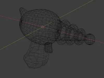 Low Poly Alien Laser Gun Low-poly 3D model