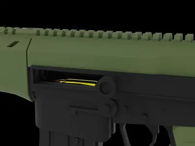 IMBEL IA2   low poly  Low-poly 3D model