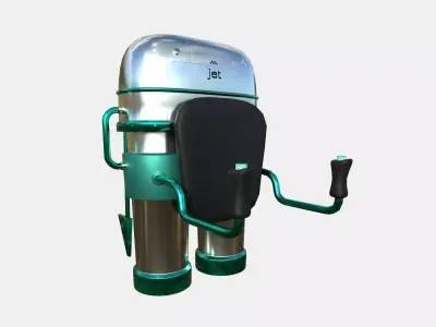 Jetpack C09 Aluminum - SciFi Character Design Low-poly 3D model