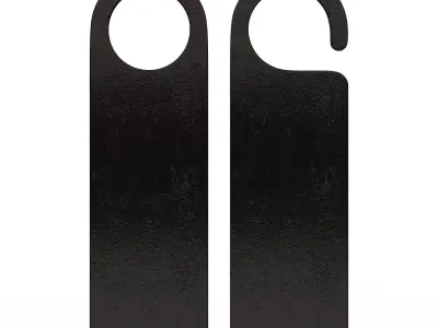 Door Hanger Tag Black Low-poly 3D model